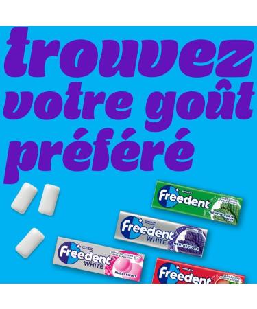 FREEDENT - Chewing Gum Sans Sucre - Go t Menthe Verte - 5 Paquets de 10 Drag es - 70g Blanc 5 Pack (70 g) - Buy Online on GoSupps.com