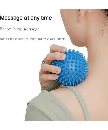 Youery Massage Balls Set - 4 Hedgehog Spiked Massage Balls for Reflex Zones Plantar Fasciitis Pain Relief & Stress Relief - Ideal for Legs Feet Hands & Back - Buy Online on GoSupps.com