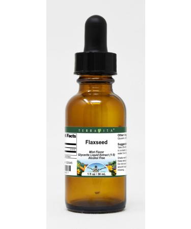 Flaxseed Glycerite Liquid Extract (1:5) - Mint Flavored (1 oz ZIN: 523345) - 3 Pack