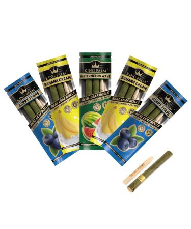 King Palm | 10 Flavoured Pre Rolled Cones | 5 Pouches Multipack (Slims) 1.5g - (3 Flavours Included) - Buy Online on GoSupps.com
