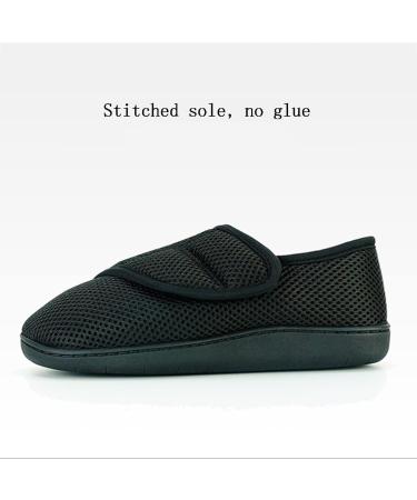 Breathable Diabetic Shoes for Men & Women - Cozy Winter Footwear for Seniors (Black) - Buy Online on GoSupps.com