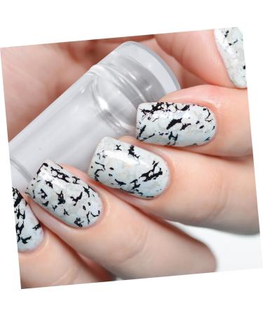 Ipetboom Clear Nail Polish 4 Fully Transparent Handle with Lid Silicone Seal Plastic Nail Printer Stamping Tool - Buy Online on GoSupps.com