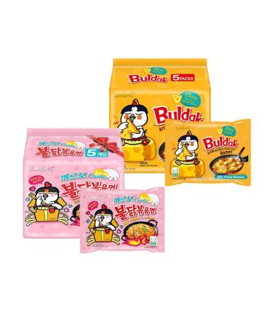 Samyang Buldak - Hot Chicken flavour with 5x cheese & 5x carbonara - 140g