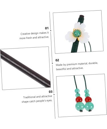 Angoily Antique Flower Hairpin Girls Barrettes for Hair Kimono Hair Accessory for Women Hair Barrettes for Thick Hair Yukata Hair Accessory Women's Wood Hair Accessories Vintage - Buy Online on GoSupps.com