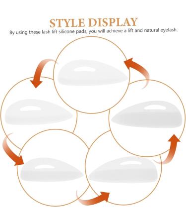 Angoily 10 Pairs Eyelash Pad Eyelash Perming Pad Silicone Gasket Lash Lift Props False Eyelash Beauty Eyelash Tools Lash Lift Rods for Women Extension Pad White Silica Gel - Buy Online on GoSupps.com