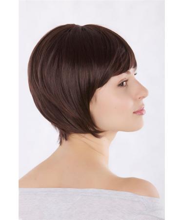 Dark Brown Bob Wig 1237-2T33 - 20cm Parting Wig | International Shipping Available - Buy Online on GoSupps.com
