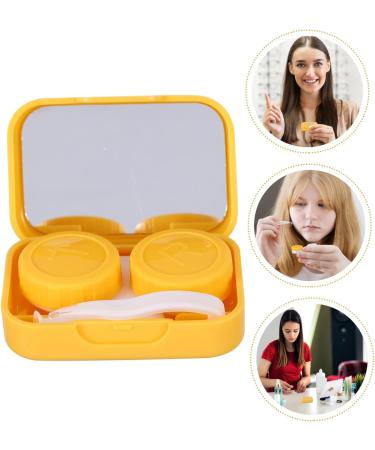 Partykindom 4th Care Box for Colored Contact Lenses - Yellow Plastic Soaking Container & Travel Holder - Buy Online on GoSupps.com