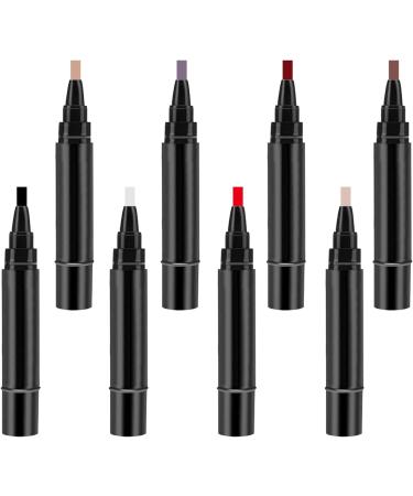 Nail Art Pens Set - 8 Colors 3-in-1 5ml One Step DIY Nail Gel Pen for Women Girls - Manicure Pedicure Varnish Pens for Home Salon - Buy Online on GoSupps.com