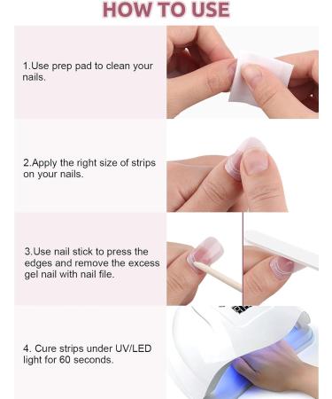 Kalolary Gel Nail Polish Strips 32PCS Nail Gel Art Sticker Waterproof Full Nail Wraps Decal Sets with Nail File and Stick for Women Girls Nail Art Decor (UV/LED Lamp Required) (B) - Buy Online on GoSupps.com