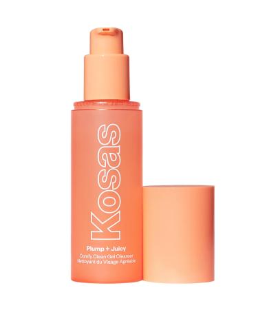 Kosas Plump + Juicy Comfy Clean Gel Cleanser Hydrating Face Wash for All Skin Types Deep Clean & Moisturize Soap & Sulfate Free with Hyaluronic Acid Panthenol & Beta Glucan