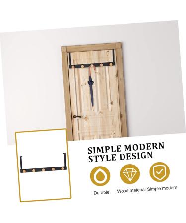 FELTECHELECTR Door Hook Coat Hangers Hat Hanger Towel Rack Hanging Organizer for Coat No Punching Metal Door 50X8cm Black - Buy Online on GoSupps.com