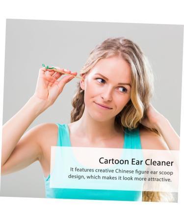 FRCOLOR 12pcs Ear Wax Remover Kit - Wooden Ear Picks & Stainless Steel Tools for Kids - Cartoon Bamboo Design - Effective Ear Cleaner - Buy Online on GoSupps.com