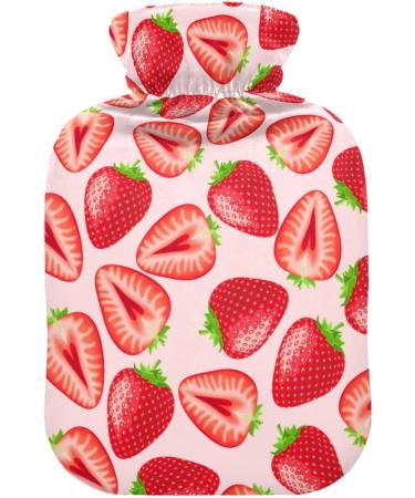 Naanle Red Strawberry Hot Water Bottle | 1L Warm Water Bottle for Pain Relief | Hot & Cold Therapy Bed Hand Feet Warmer - Buy Online on GoSupps.com