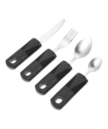 1 Set Tableware Cutlery Mittens Utensils Dessert Spoons Gloves for Kid Forks Pitch Fork Food Gloves Portable Elderly Accessories Plastic Handle re-usable