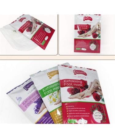 FC Fancy Foot Peeling Mask - 3 Pairs | Natural Exfoliating Socks for Baby Soft Feet | Lavender Rose & Chamomile | Cornea Removal for Men & Women - Buy Online on GoSupps.com