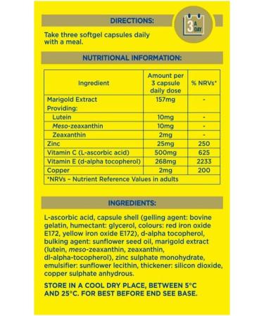 Macu Shield Gold Eye Health Supplement 2 x 90 Capsules 180 Capsules - Buy Online on GoSupps.com