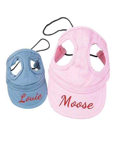 Personalized dogs for dog custom dog baseball cap adjustable dogs with ear hole embroidery dog golf hat dog sun cap dog accessory gift