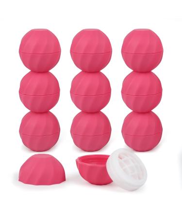 LONGWAY 0.24Oz (7ml) Empty Lip Balm Sphere Containers | Screw Cap Lipstick Tubes/Chapstick Tubes/Chapstick Holder for Lip Gloss & BPA FREE (Rose) Rose Red