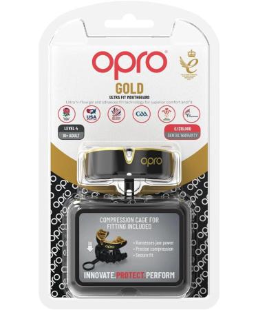 OPRO Gold Level Mussion Protection | Ultimate Mouthguard for Boxing Rugby Hockey & Lacrosse | Adult & Youth (10+) - International Shipping Available - Buy Online on GoSupps.com