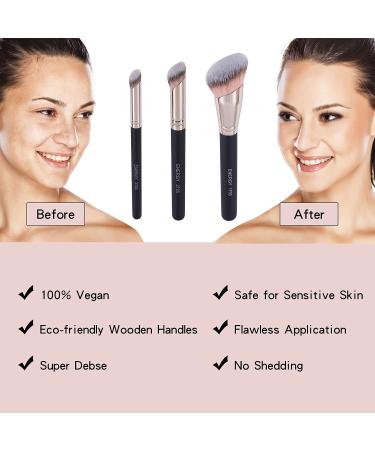 Buy Energy 3-in-1 Makeup Brush Set with Travel Bag | Foundation & Concealer Brushes | Perfect Gift for Women - $44.76 - Buy Online on GoSupps.com