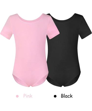 Phineein Girls Short Sleeve Black Leotard - Kids Size 4-6 Years - Buy Online on GoSupps.com