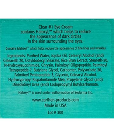 Earthen Clear Eye No.1 with Haloxyl - Dark Circle Treatment 0.5 oz | Best Results Guaranteed - Buy Online on GoSupps.com