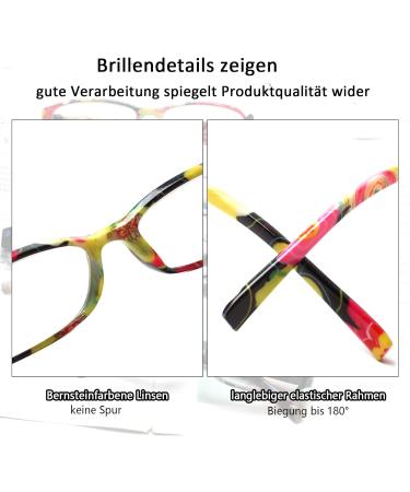 Cojwis 4 Pack Stylish Women's Reading Glasses - HD Clear Lens 3.5x Magnification Multi-Color Options - Buy Online on GoSupps.com