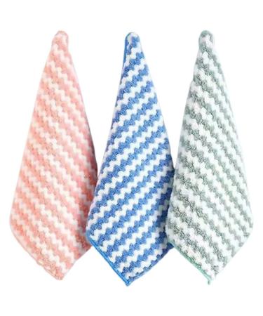 tesrgre 20Pcs Microfibre Cleaning Rag Super Absorbent Coral Fleece Cloth Scouring Towel Pad Microfibre Cleaning Cloth