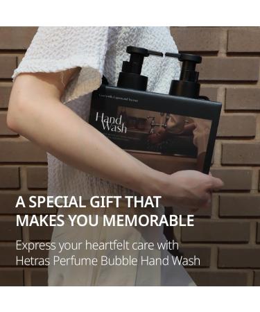 hetras. Perfume Bubble Hand Wash with Pump Dispenser 17.4 fl oz x 2 Pack | Hotel Wood - Luxurious Forest Scent | Hydrates & Cleanses Skin | Gentle & Mild Ingredients - Buy Online on GoSupps.com