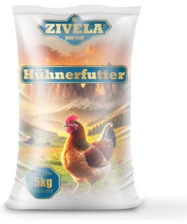 ZIVELA 5 kg Chicken Feed Poultry Seed Chicken Feed Geese Duck Non-GMO 100% Natural Grain Mix 5 kg - Buy Online on GoSupps.com