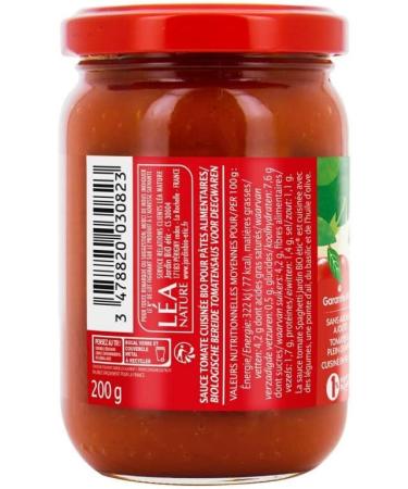 ORGANIC SPAGHETTI TOMATO SAUCE 200G JARDIN BIO ETIC PACK OF 4 - Buy Online on GoSupps.com