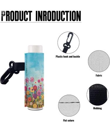 Flower Print Chapstick Holder Keychain Wristlet - Stylish Lipstick Organizer for Women & Girls - Buy Online on GoSupps.com
