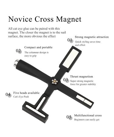 12Pcs Cat Eye Nail Art Magnet Tools Kit - 5 in 1 Magnet for 3D Gel Polish - DIY or Salon Use - Pink - Buy Online on GoSupps.com