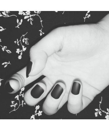 Sethexy Matte Fake Nail Tips - Fashion Squoval Press-On Nails for Women & Girls (Black) | Shop Now for International Shipping! - Buy Online on GoSupps.com