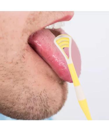 Buy Tongue Scraper Toothbrush 8 Pack - Flexible Long Handle 2-in-1 Design Prevents Vomiting - International Shipping Available - Buy Online on GoSupps.com