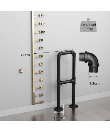 Stair Handrails Staircase Decking Railings Safety for Outside Steps or Indoor Stair Handrail 85Cm Loft Anti-Slip Iron Hand Rail 1Pack - Buy Online on GoSupps.com