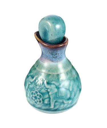 Ipetboom 1 Set Aromatherapy Bottle Perfume Mini Condiment Containers Fragrance Liquid for Perfume Liquid Containers Cosmetic Storage Bottle Ceramics Bottle Essential Oil 9.5X5.5cm Blue