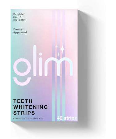 Glim Professional Teeth Whitening Strips| 42 Strips (21 Treatments) Hydrogen-Free Peroxide-Free Non-Toxic Dentist Recommended Sensitivity Free - Vegan & Cruelty Free - (Mint) - Buy Online on GoSupps.com