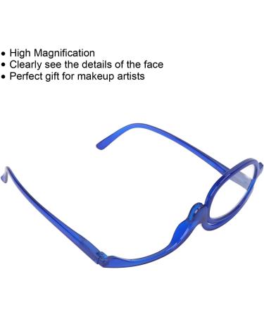 Buy Fashionable Magnifying Makeup Glasses - Blue Flip Down Lens (+4.00) for Perfect Eye Makeup | International Shipping Available - Buy Online on GoSupps.com