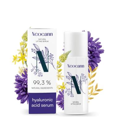 Annabis NEOCANN Natural Face Lifting Serum Hyaluronic Acid 50 ml - Moisturizing Anti-Wrinkle Natural Vegan - Face Neck and Neckline - More Filled and Nourished Skin - Women's Face Moisturizer ANNABIS