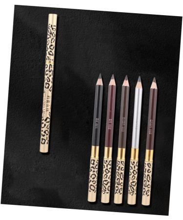 MUSISALY 2pcs Long Lasting Eyebrow Pencils Leopard Eyeliner Pencil Eyebrow Brush for Women Puff Head Wooden 1 count (Pack of 1) As Shown - Buy Online on GoSupps.com
