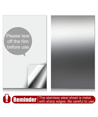 Stainless Steel Sheet Metal for Crafting - 2 Pcs 12 x 6 x 0.018 Inch - Buy Online on GoSupps.com