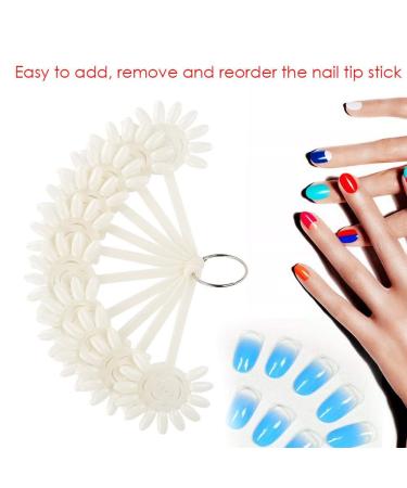 120 Pieces False Nail Tip Stick Palette - Manicure Gel Display & Nail Art Training Tools - Buy Online on GoSupps.com