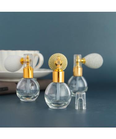Beaupretty Vintage Glass Spray Bottles - 10ML Refillable Perfume Bottles for Women | Clear Crystal Makeup Bulb | Portable Nebulizer - Buy Online on GoSupps.com
