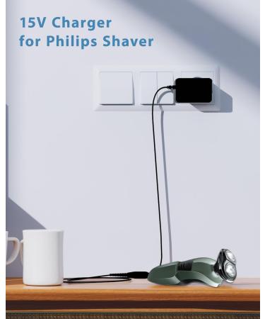 15V HQ8505 Razor Charging Cable for Philips Norelco 3000/7000/9000 Series - Compatible Power Shaver Charger for S5050 PT860 AT750 QP6520 & More - Buy Online on GoSupps.com
