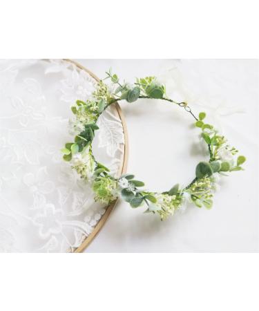 FIDDY898 Green Flower Crown Headband - Fairy Accessories for Women | Photo Prop B01 - Buy Online on GoSupps.com