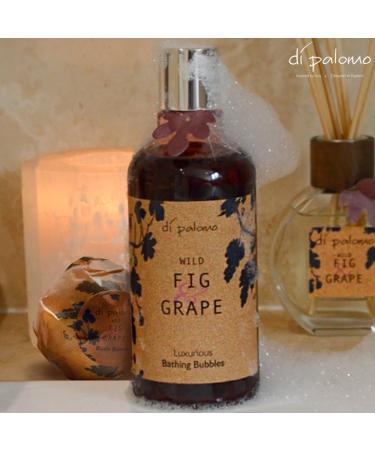 Di Palomo Vegan Wild Fig & Grape Bathing Bubbles 300ml - Foaming Bubble Bath & Luxury Shower Gel, Nourishing Skin Care, Gifts for Her - Buy Online on GoSupps.com