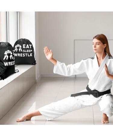 Chunful 6 Pieces Wrestling Sport Pack Cinch Sack Eat Sleep Wrestle Drawstring Backpack Wrestling Bag for Women Men Teens Wrestle Fans Sport Gym - Buy Online on GoSupps.com