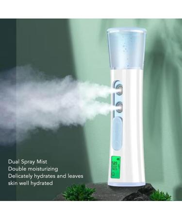 Vapeur Facial Nano Double T te Avec cran LCD Pour Hydrater le Visage Avec Fonction De Test Cutan  - Buy Online on GoSupps.com