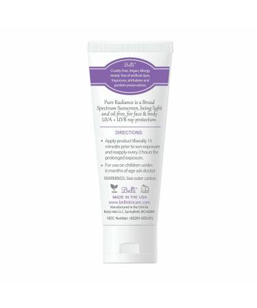 Belli Skincare Pure Radiance Sunscreen SPF 30 | 1.5 fl oz - Safe & Effective UV Protection - Buy Online on GoSupps.com
